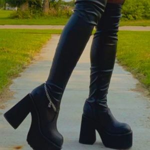 Dolls Kill X Bratz Miss Socialite Thigh High Boots